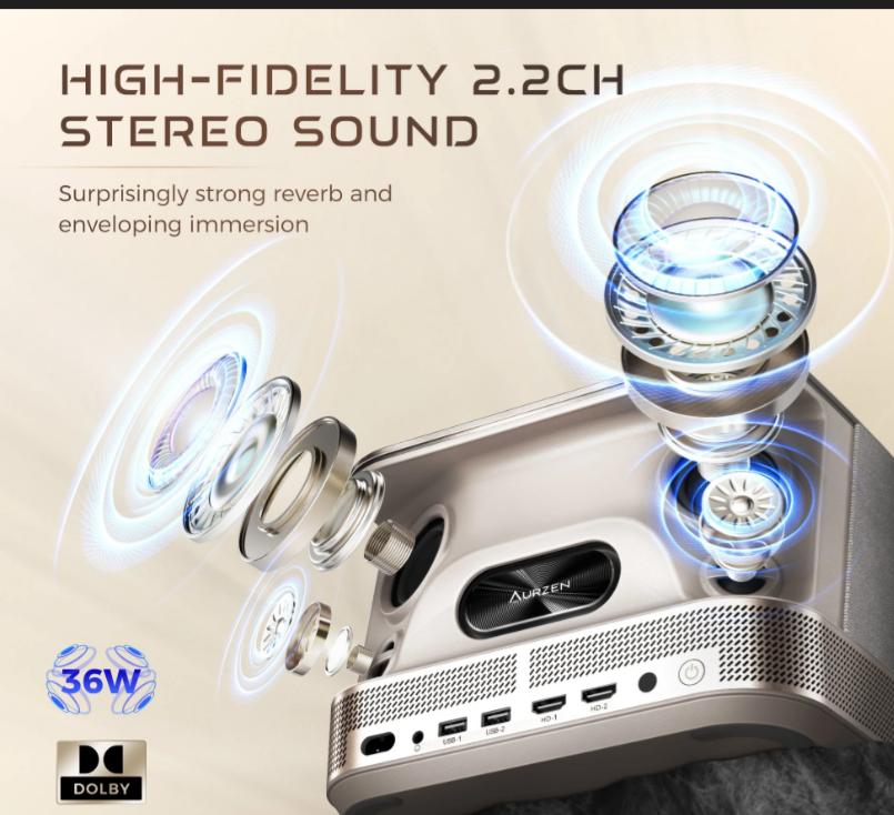 Projecteur Galaxie Aura-Zen™ : Transformez votre chambre en sanctuaire de sérénité (Haut-parleur Bluetooth & Bruit Blanc intégrés)
