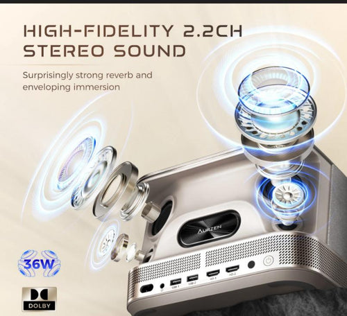 Projecteur Galaxie Aura-Zen™ : Transformez votre chambre en sanctuaire de sérénité (Haut-parleur Bluetooth & Bruit Blanc intégrés)